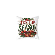 Christmas 'Tis The Season Holiday Throw Pillow – Festive Christmas Decorative Cushion