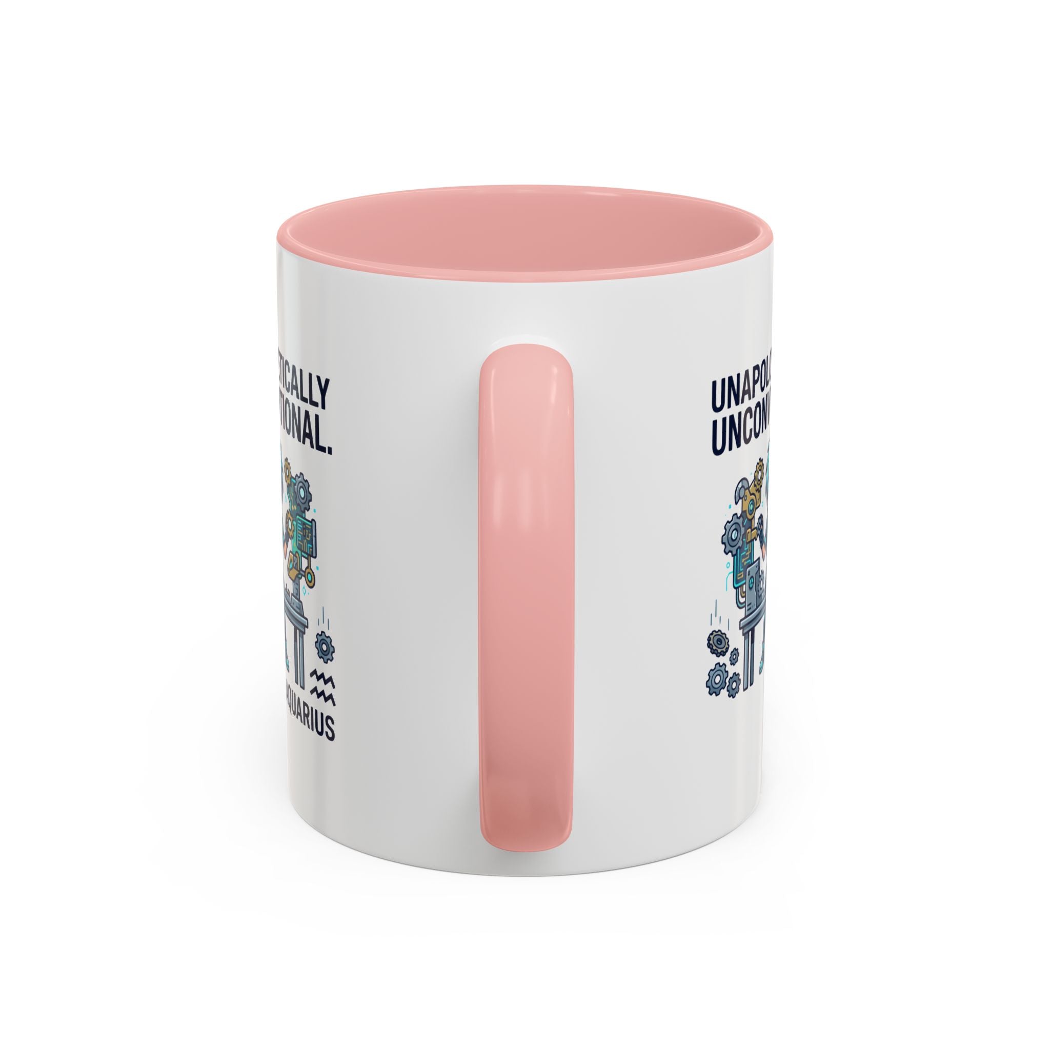 Aquarius Coffee Mug - "Unapologetically Unconventional" Zodiac Accent Mug 11oz