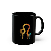 Leo Zodiac Mug — Dripping Gradient Astrology Coffee Cup