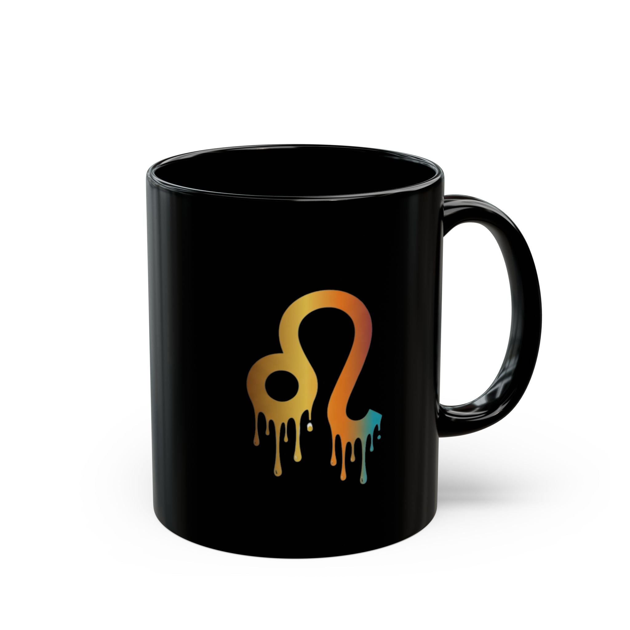 Leo Zodiac Mug — Dripping Gradient Astrology Coffee Cup