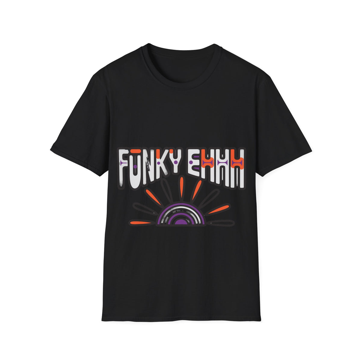 "Funky Ehhh" Retro Rainbow Tee | Groovy 70s Slogan T-Shirt - Trending Now - September 2026