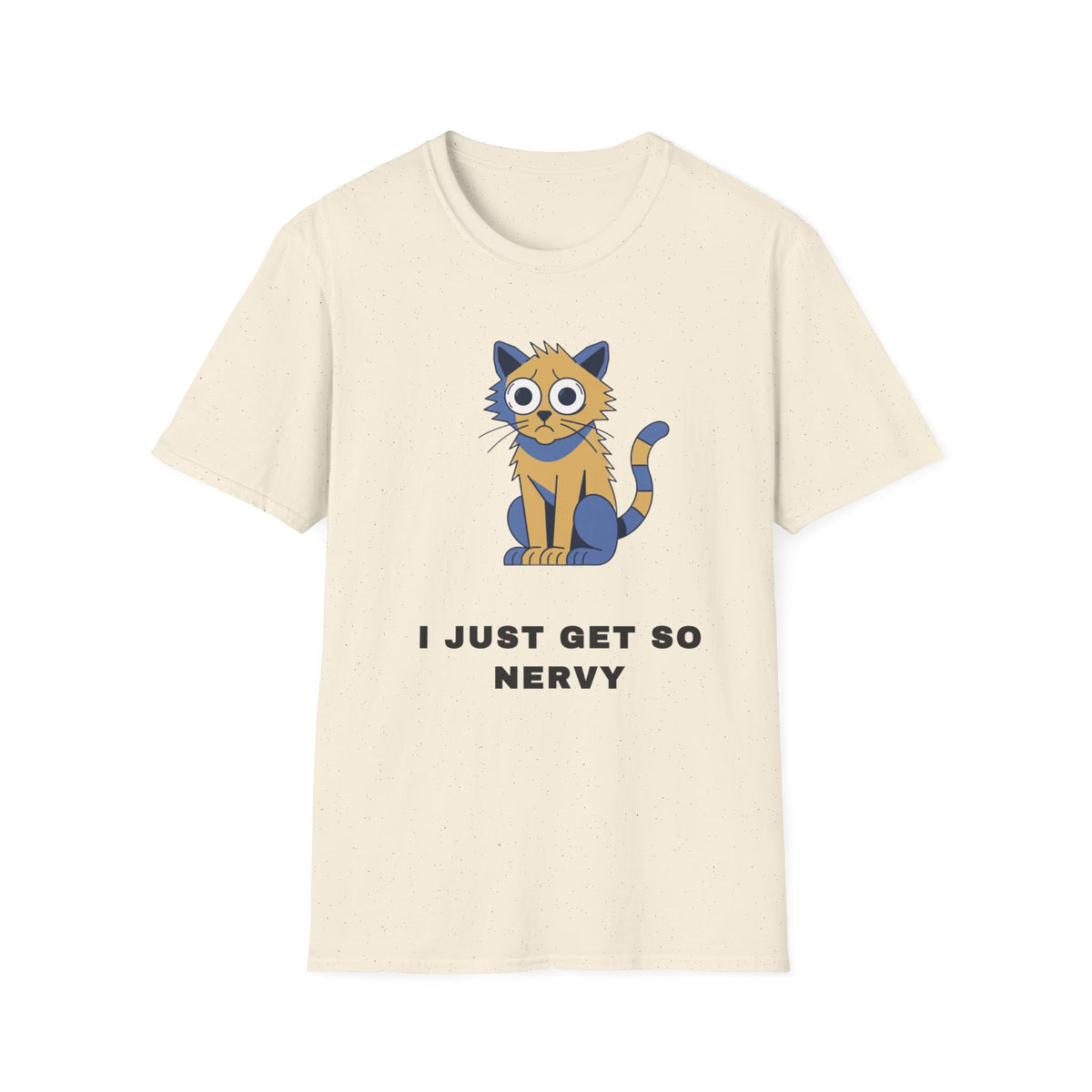 I Just Get So Nervy Cat T-Shirt — Cute Anxious Cat Graphic Tee - Trending Now - September 2026