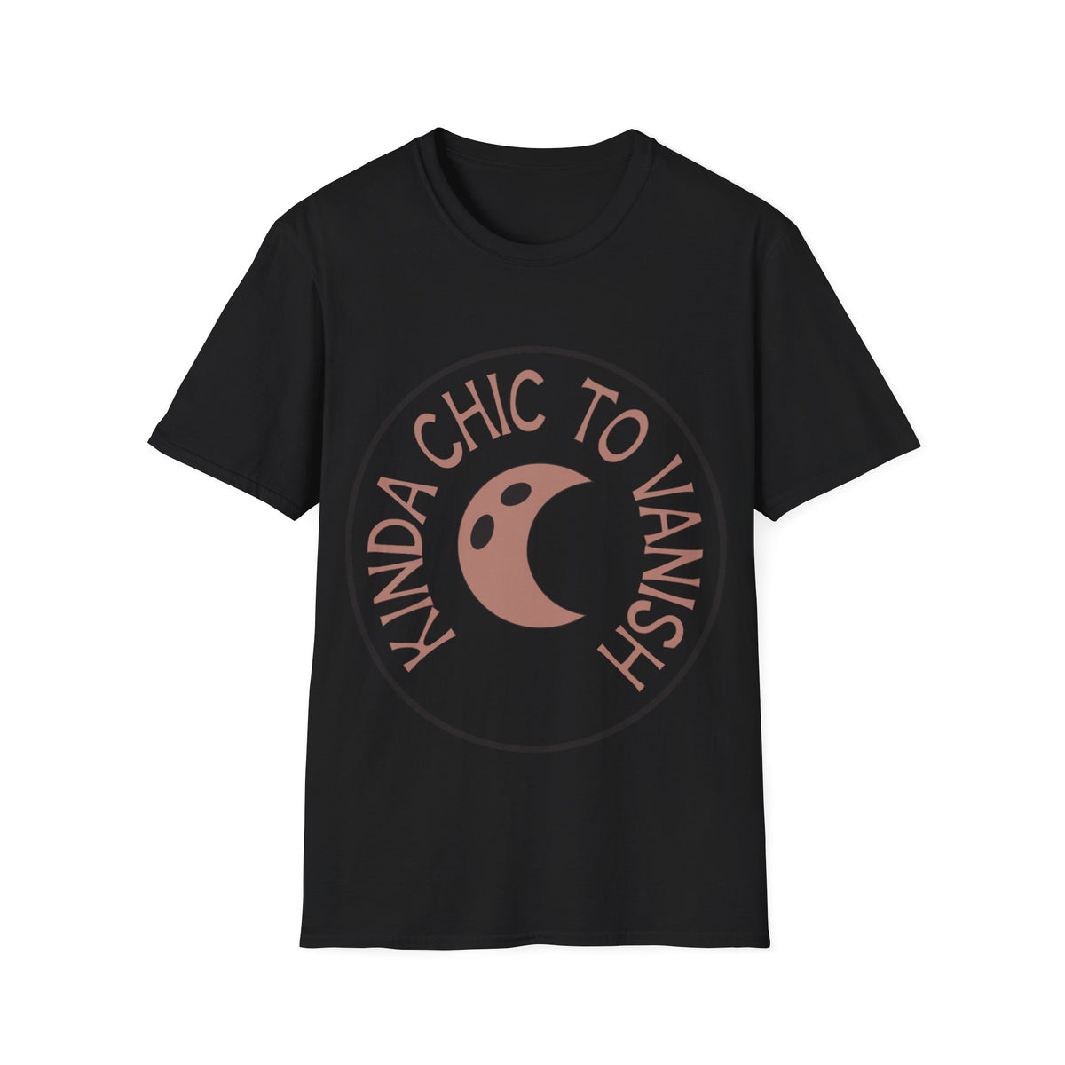 T-Shirt — "Kinda Chic to Vanish" Crescent Moon Graphic Tee - Trending Now - August 2026