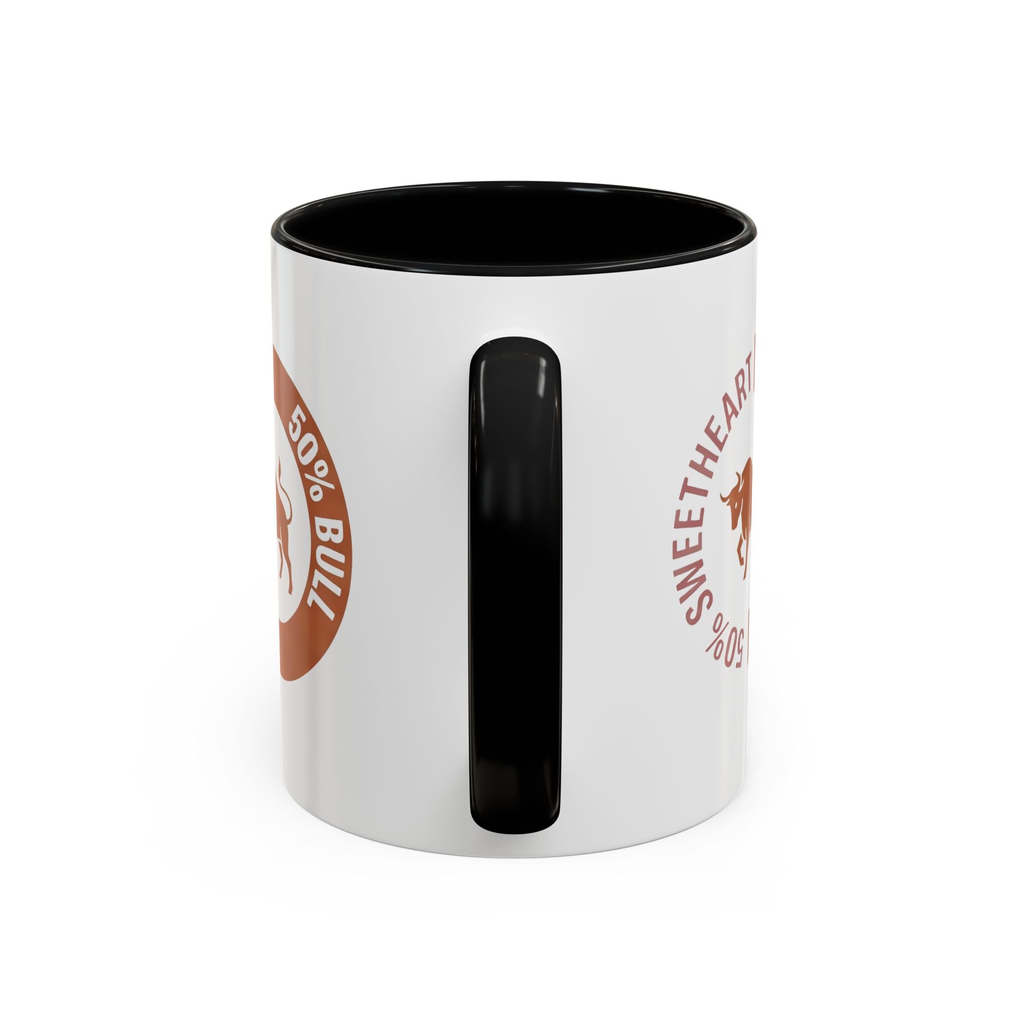 Coffee Mug – "50% Sweetheart 50% Bull" Accent Ceramic Mug