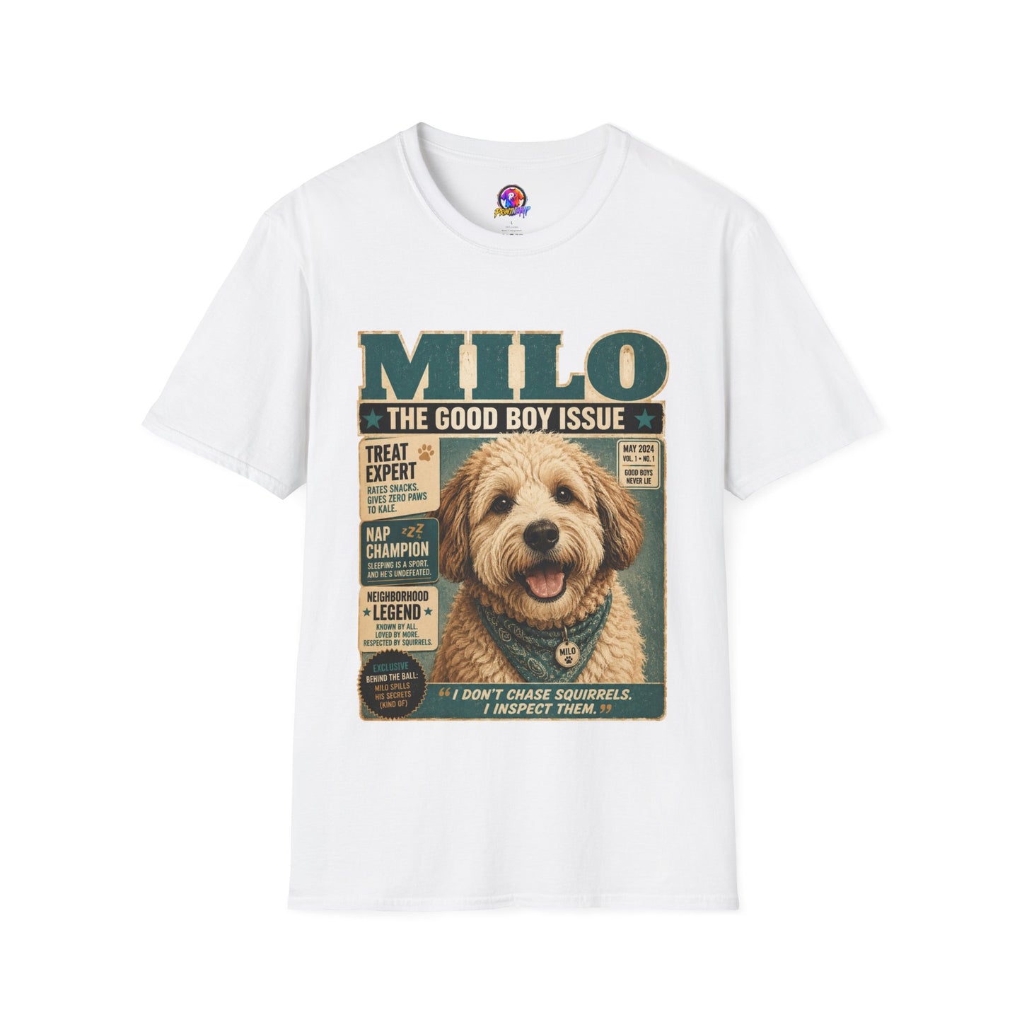 Milo 'The Good Boy Issue' Dog Magazine T-Shirt