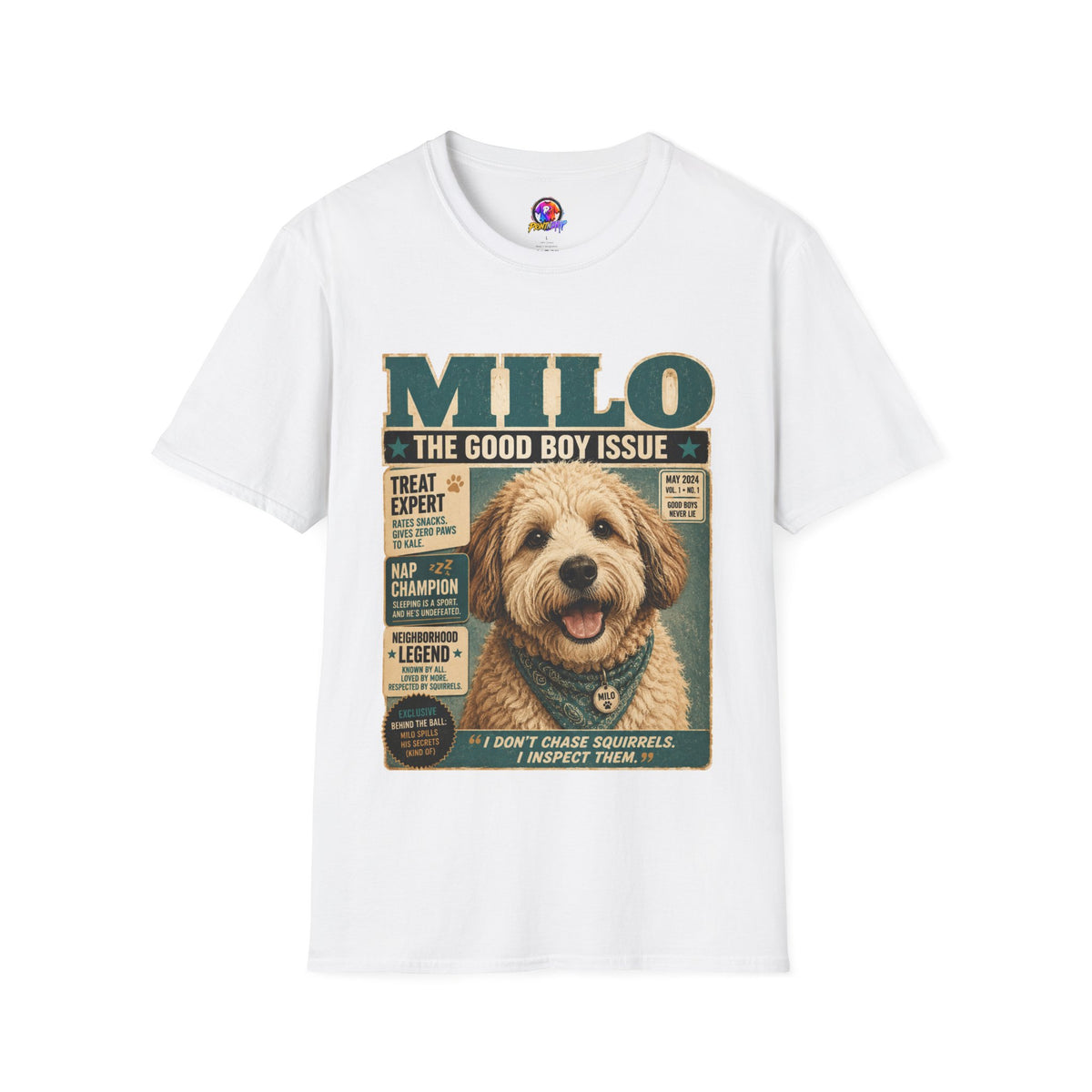 Milo 'The Good Boy Issue' Dog Magazine T-Shirt
