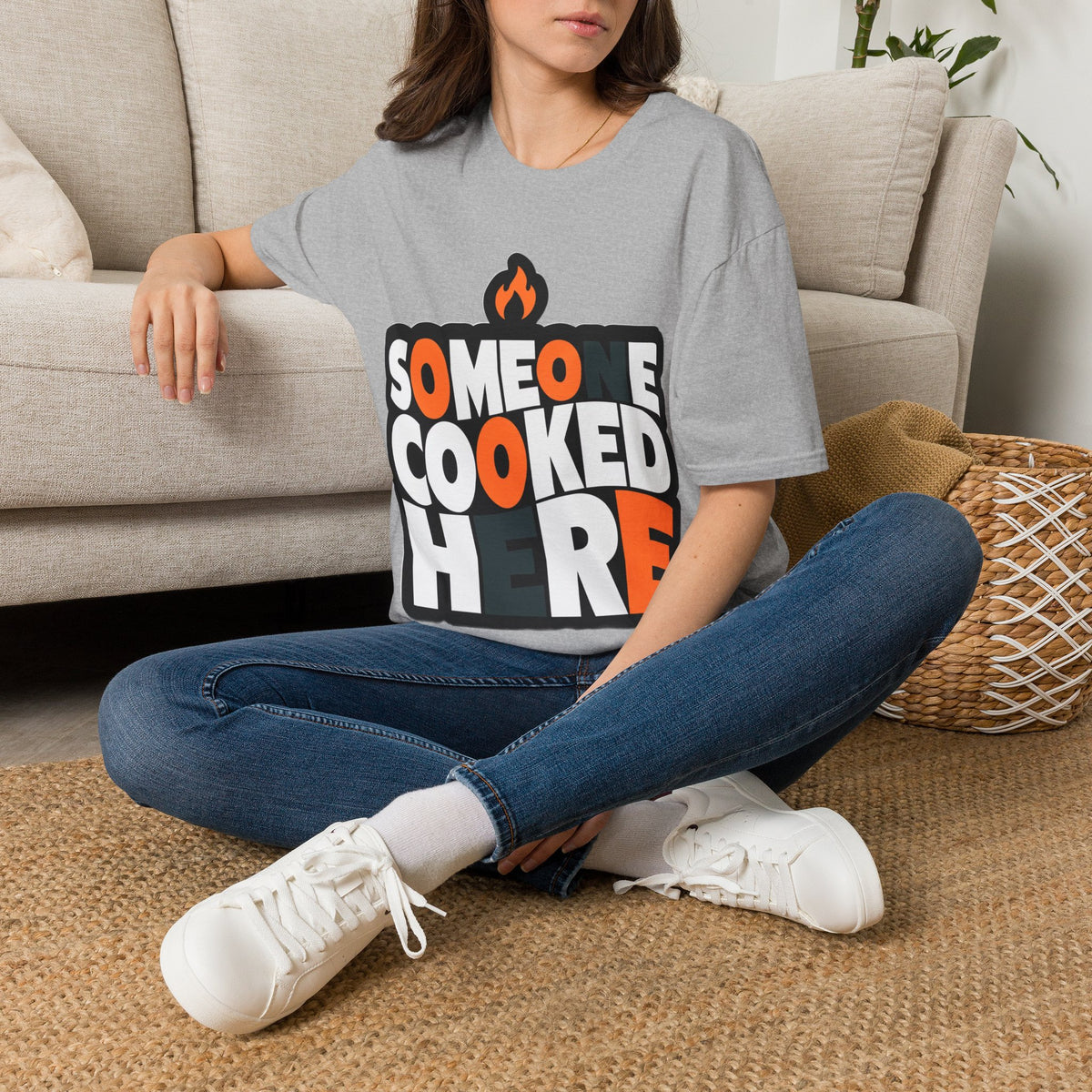 T-Shirt — "Someone Cooked Here" Funny Cooking Graphic Tee - Trending Now - August 2026