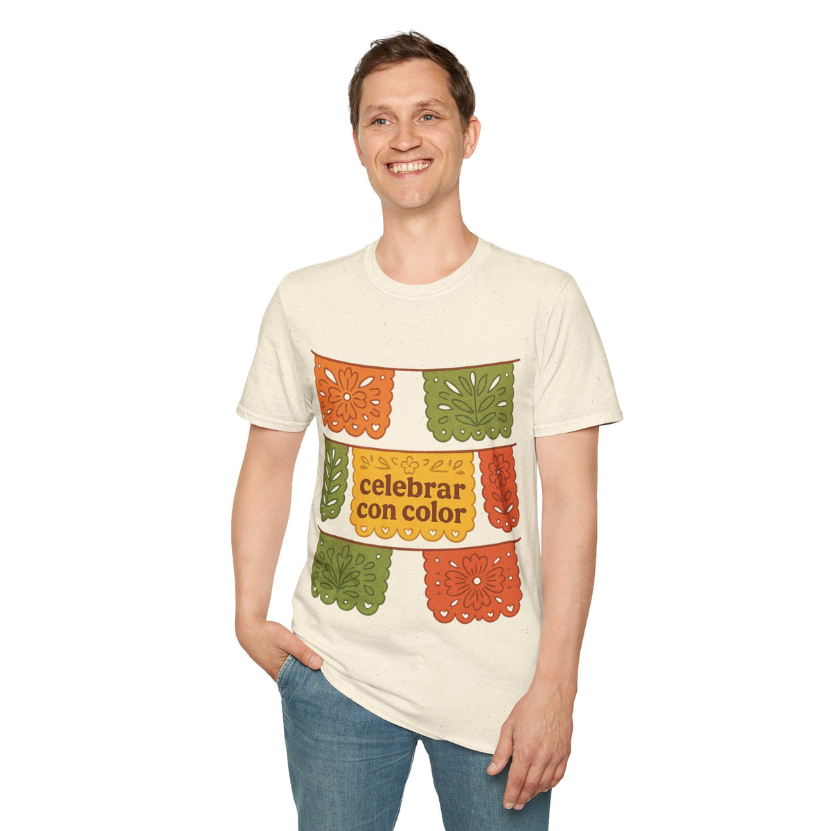 "Celebrar Con Color" Papel Picado Tee | Mexican Fiesta T-Shirt - Trending Now - September 2026