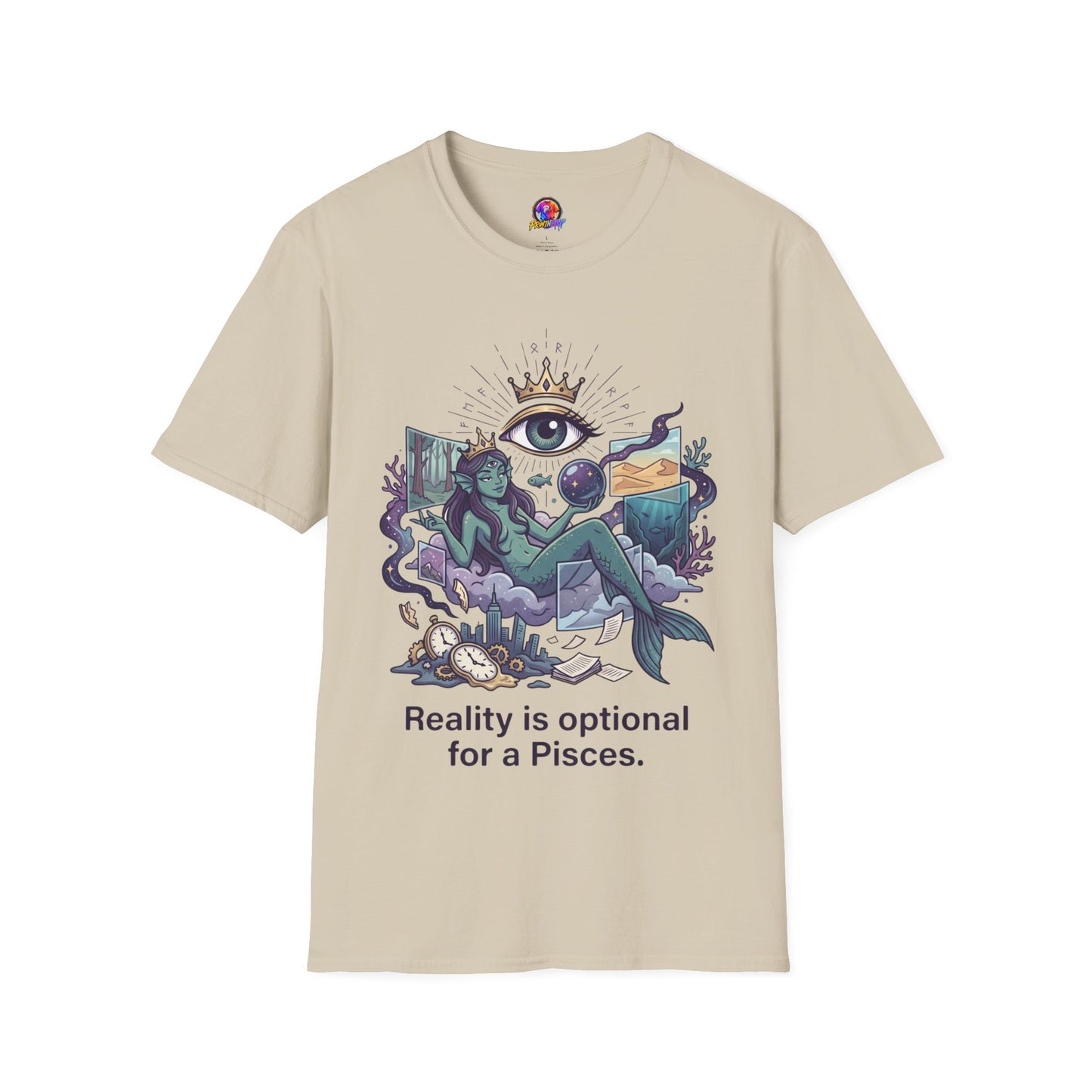 Pisces Mystic Tee — "Reality is optional for a Pisces" Astrological Graphic T-Shirt