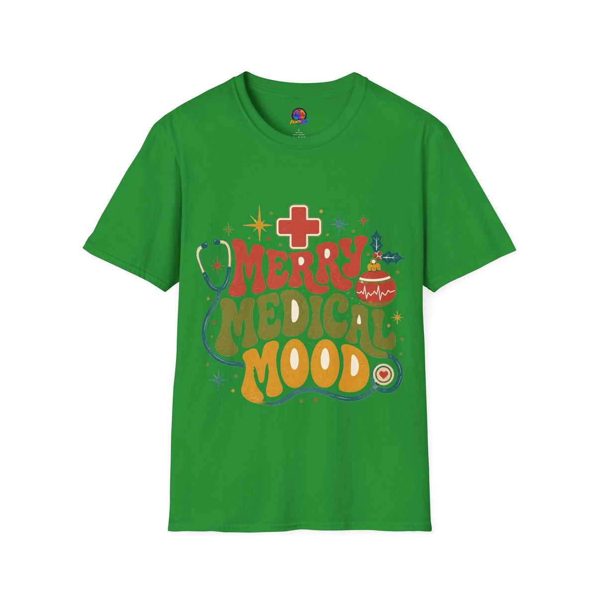 Merry Medical Mood T-Shirt — Christmas Nurse & Healthcare Holiday Tee