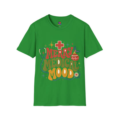 Merry Medical Mood T-Shirt — Christmas Nurse & Healthcare Holiday Tee