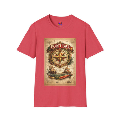 Portugal Compass T‑Shirt — Vintage Nautical Travel Tee
