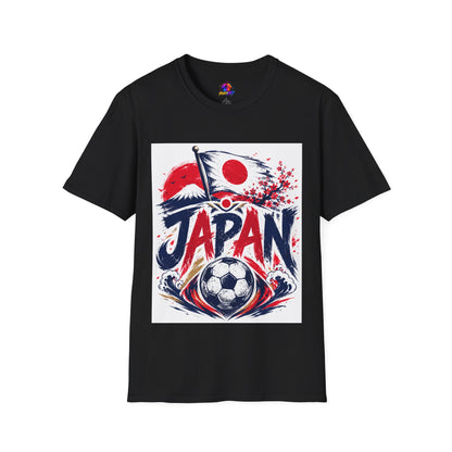 Japan Soccer T-Shirt — Japanese Flag & Cherry Blossom Football Graphic