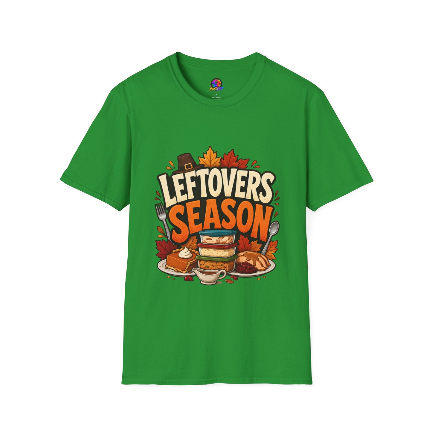 Leftovers Season T-Shirt — Funny Thanksgiving Turkey & Pie Graphic Tee
