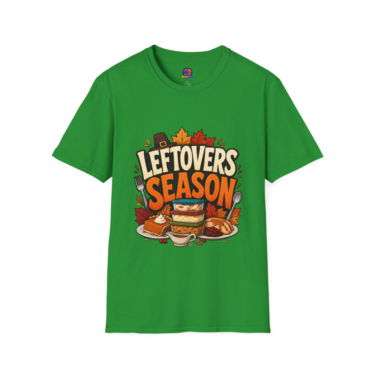 Thanksgiving T-Shirt Leftovers Season T-Shirt — Funny Thanksgiving Turkey & Pie Graphic Tee