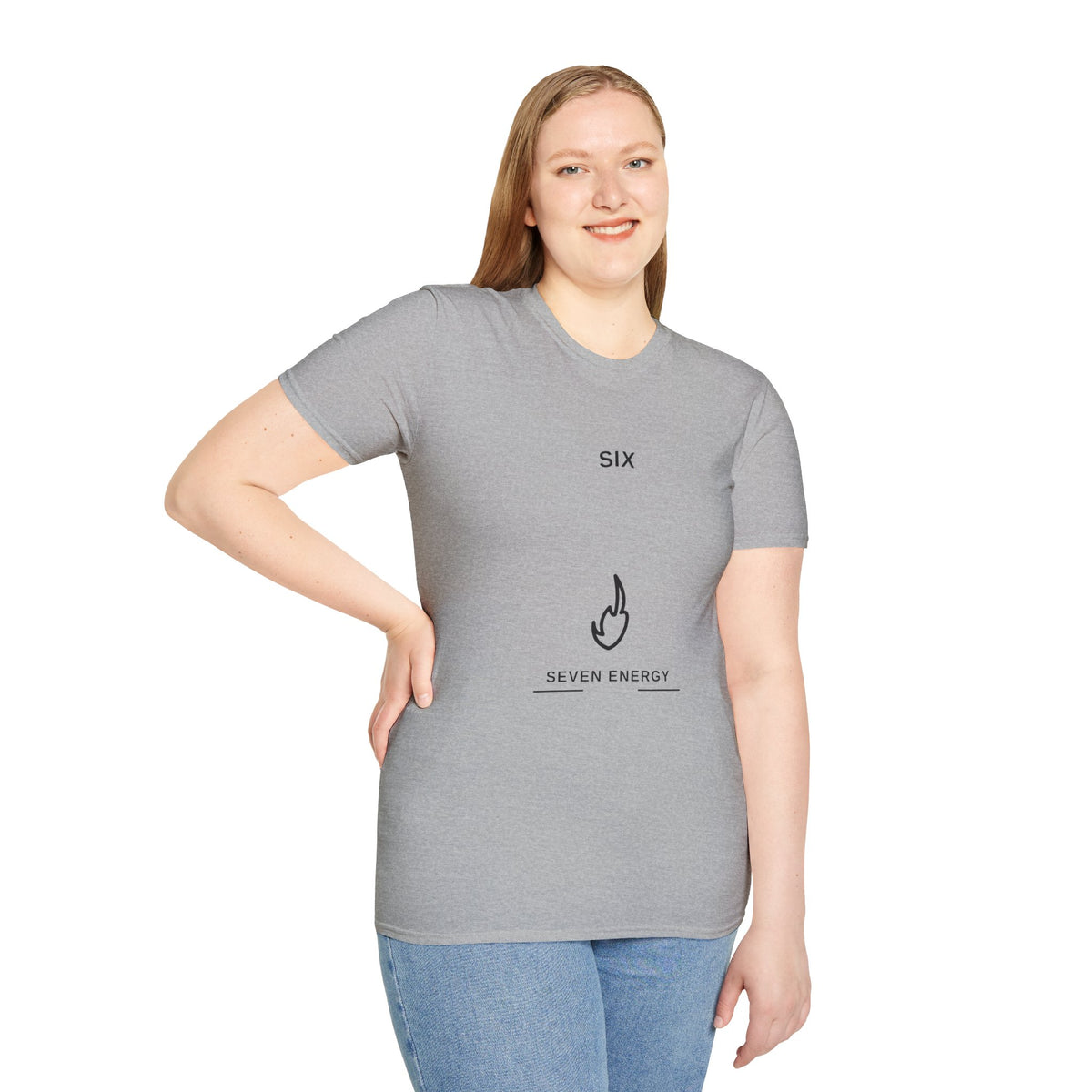 Minimal "SIX" Graphic T-Shirt — Clean Numeral Tee with Seven Energy Symbol - Trending Now - August 2026