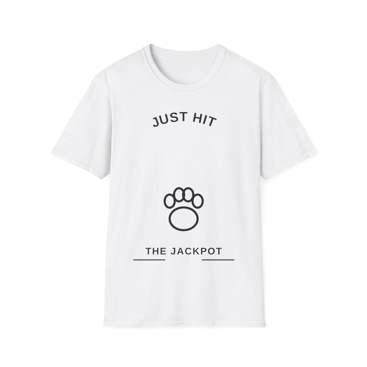 Just Hit The Jackpot Dog Paw Print Funny Pet Lover White Graphic Tee - Trending Now - September 2026