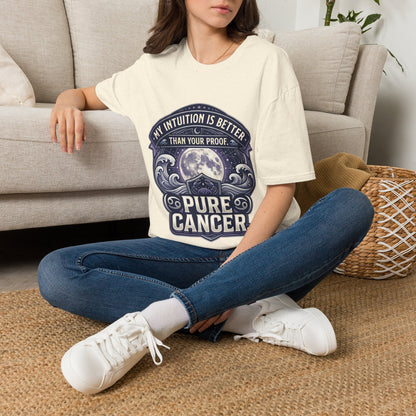 Cancer Zodiac T-Shirt — "My Intuition Is Better Than Your Proof" Astrology Tee