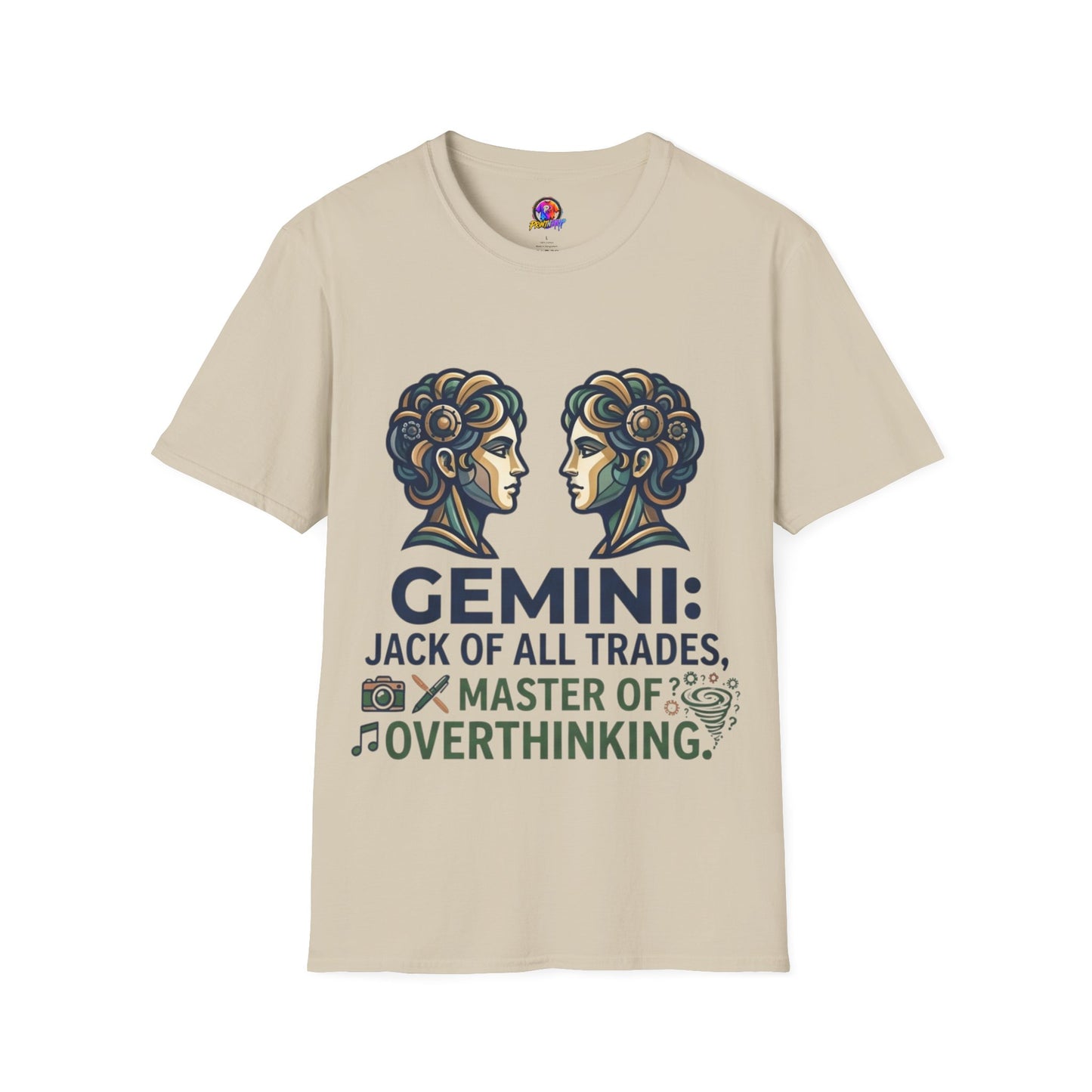 Gemini Zodiac T‑Shirt — Vintage Twins Astrology Tee ("Gemini: Jack of All Trades")