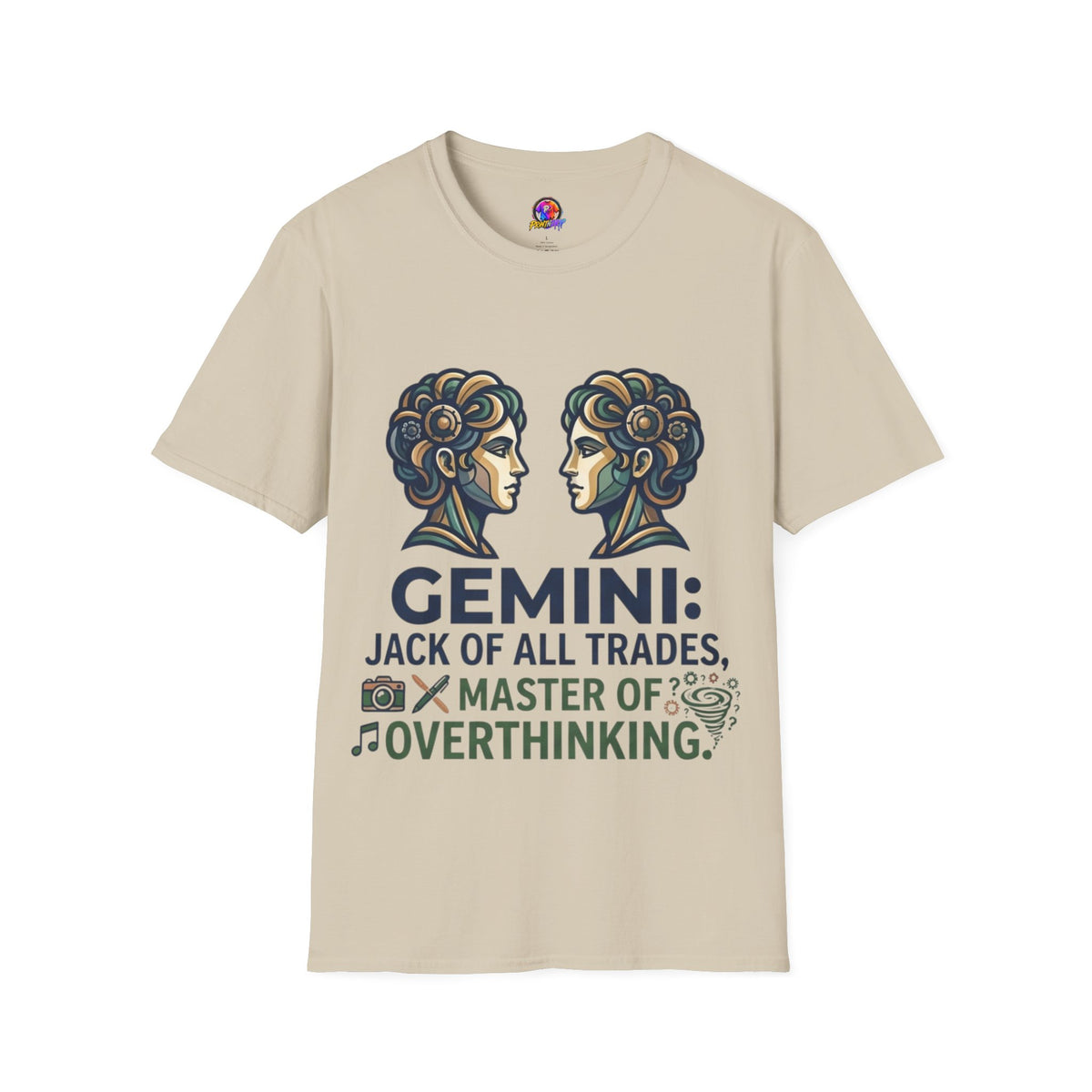 Gemini Zodiac T‑Shirt — Vintage Twins Astrology Tee ("Gemini: Jack of All Trades")