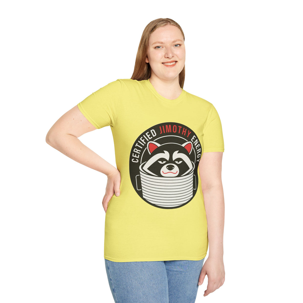 Jimothy Energy T-Shirt — Certified Raccoon Graphic Tee - Trending Now - August 2026
