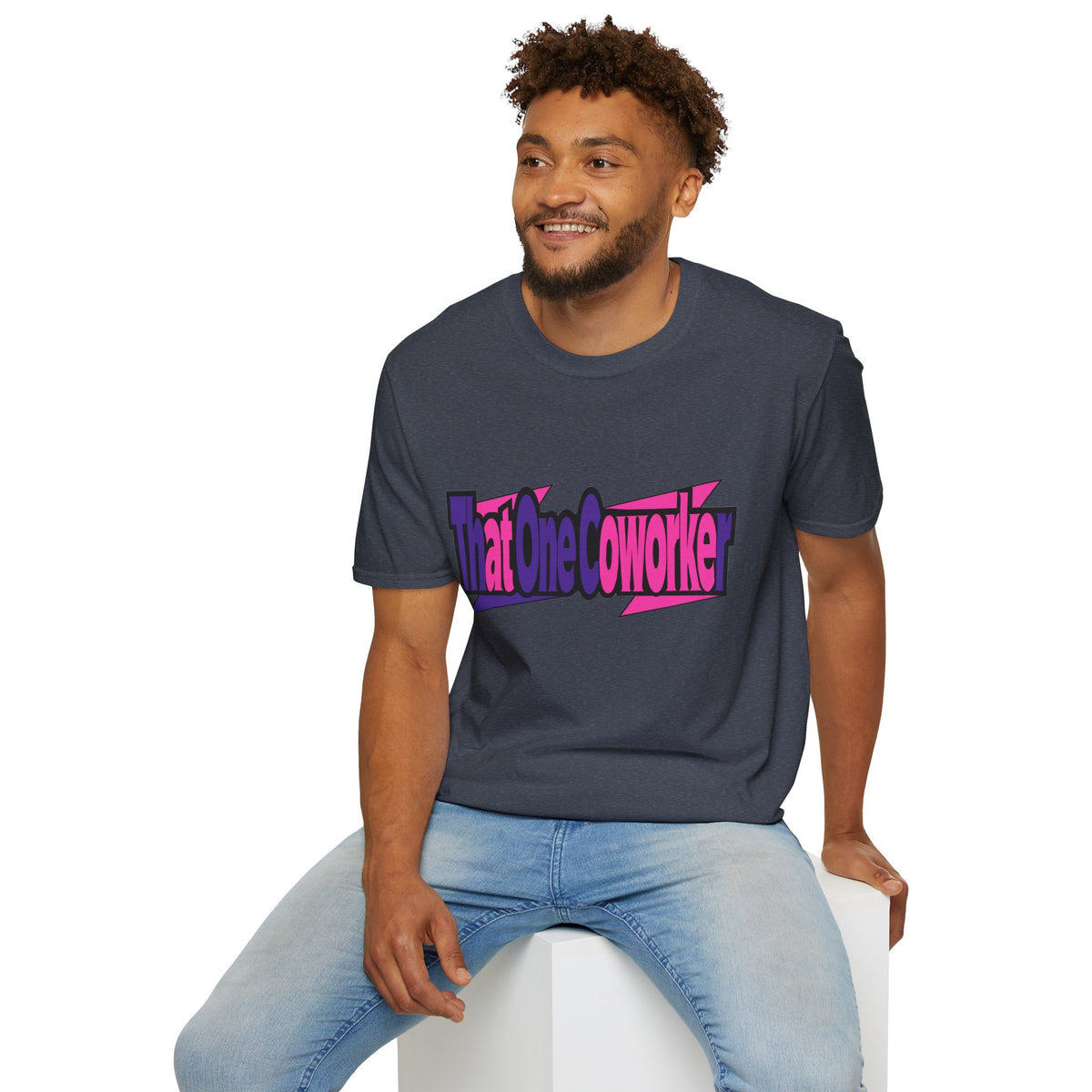 T-Shirt — Retro Pink & Purple 'That One Coworker' Graphic Tee - Trending Now - August 2026