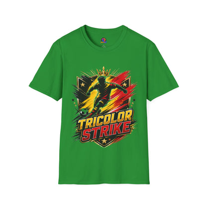 Belgium Soccer T-Shirt — 'Tricolor Strike' Graphic Jersey Tee