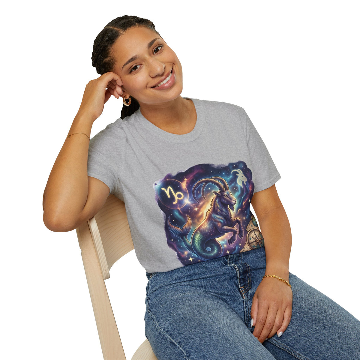 Capricorn Zodiac T-Shirt — Celestial Goat Astrology Tee