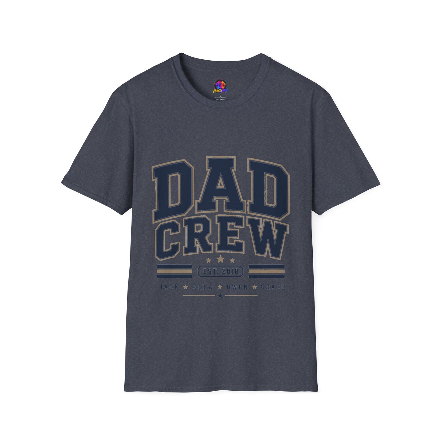 Dad Crew T-Shirt — Vintage Collegiate "DAD CREW" Father's Day Tee