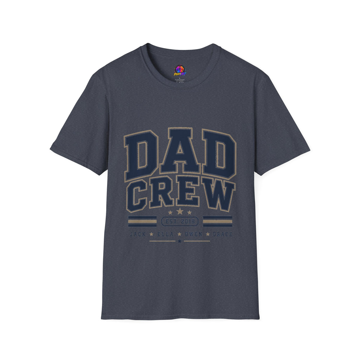 Dad Crew T-Shirt — Vintage Collegiate "DAD CREW" Father's Day Tee