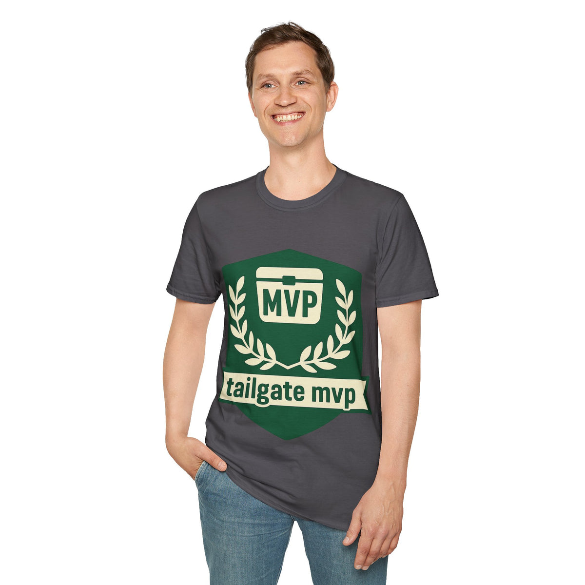 MVP Tailgate T-Shirt — Vintage Green MVP Badge Tee - Trending Now - August 2026
