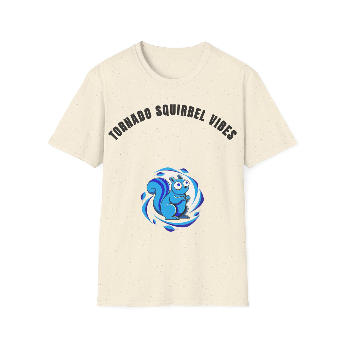 T-Shirt — "Tornado Squirrel Vibes" Graphic Tee | Cute Whimsical Squirrel Swirl Design - Trending Now - September 2026
