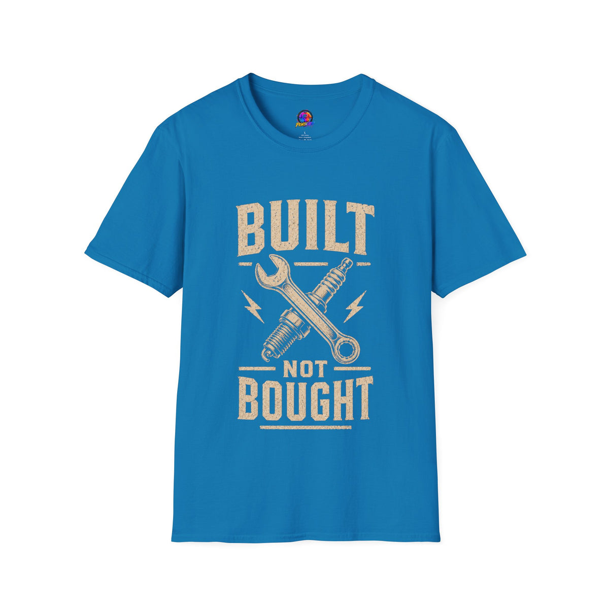 Built Not Bought T-Shirt — Vintage Mechanic DIY Garage Tee