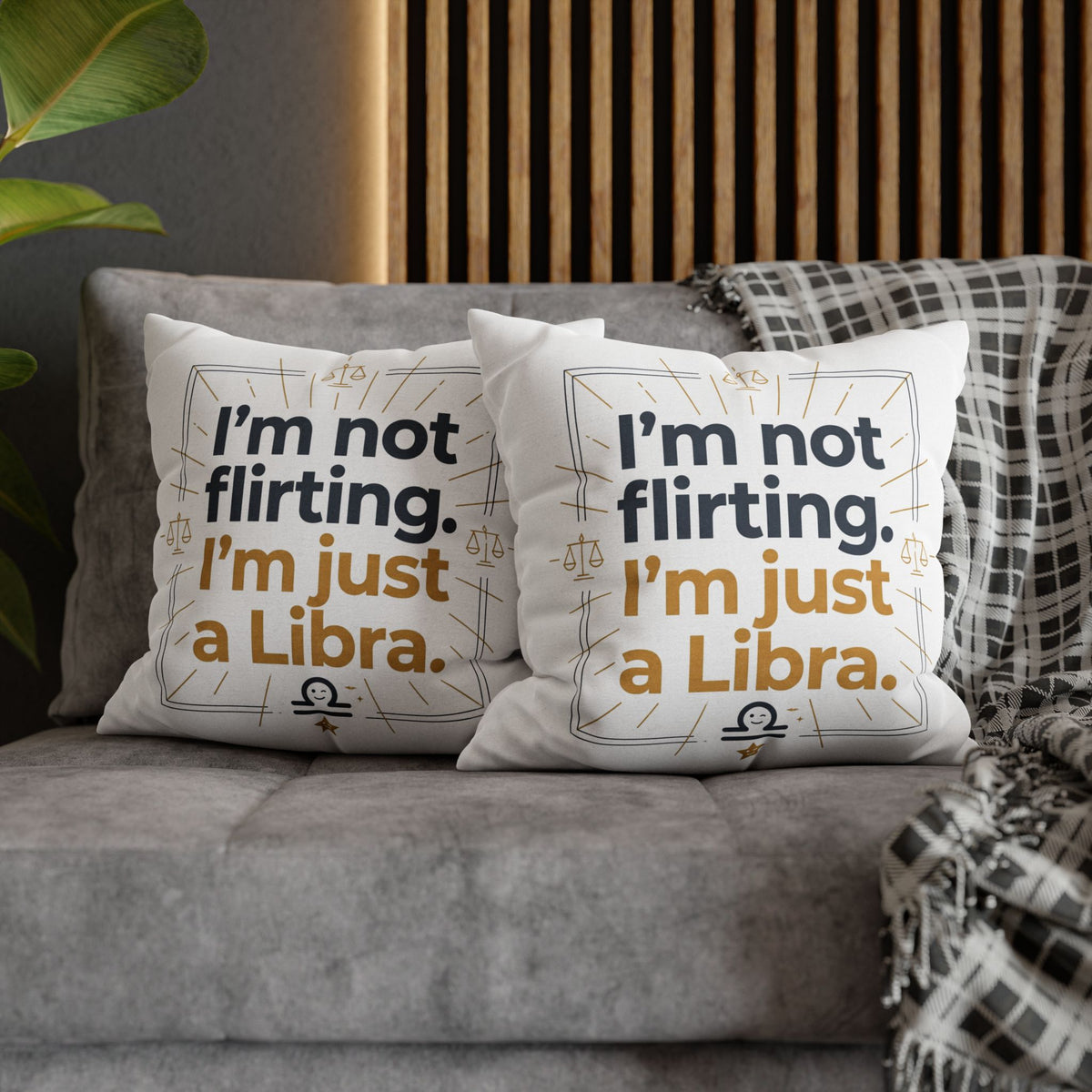 Libra Pillowcase - I Am Not Flirting, I Am Just Libra Polyester Pillowcase
