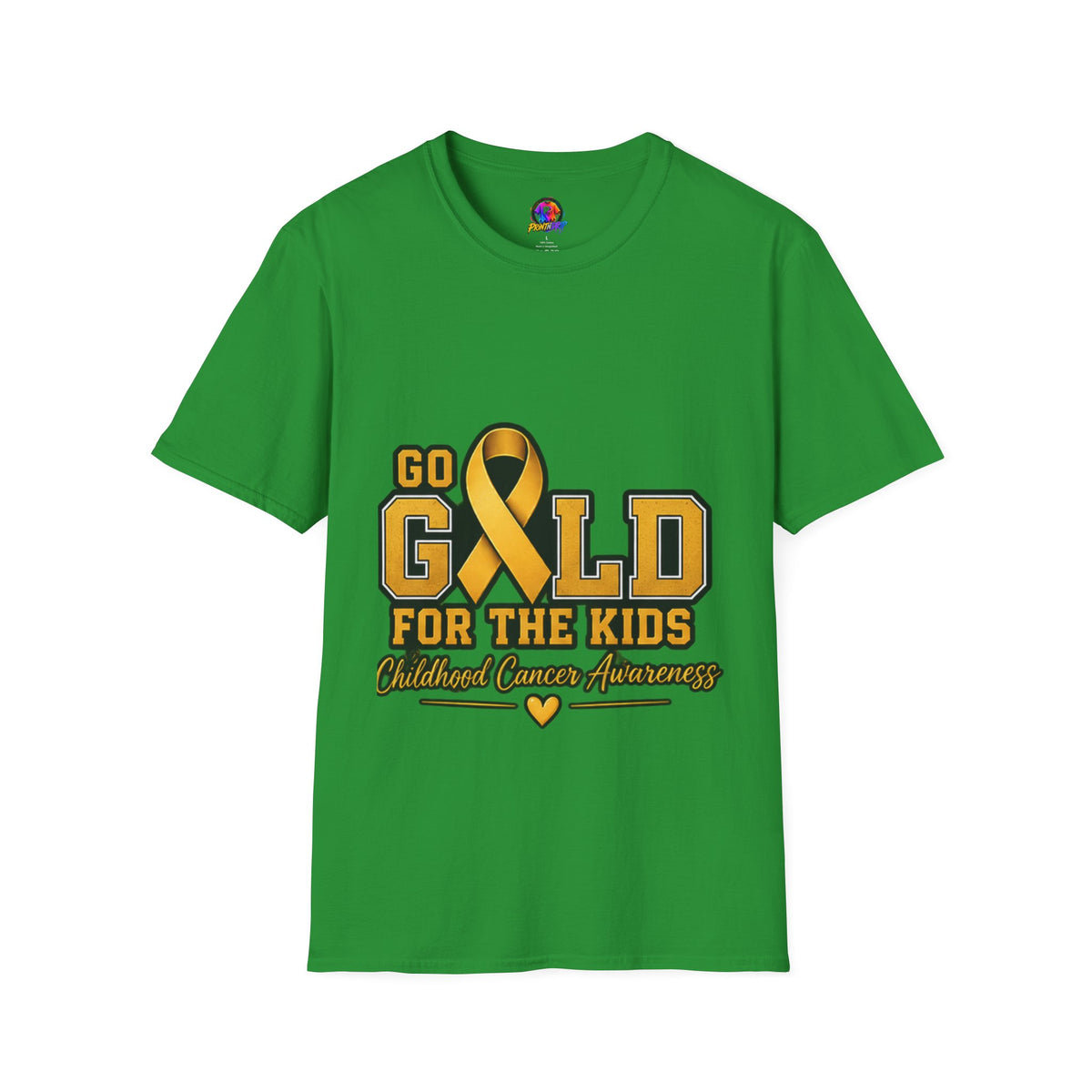 Go Gold For The Kids T-Shirt — Childhood Cancer Awareness Ribbon Tee