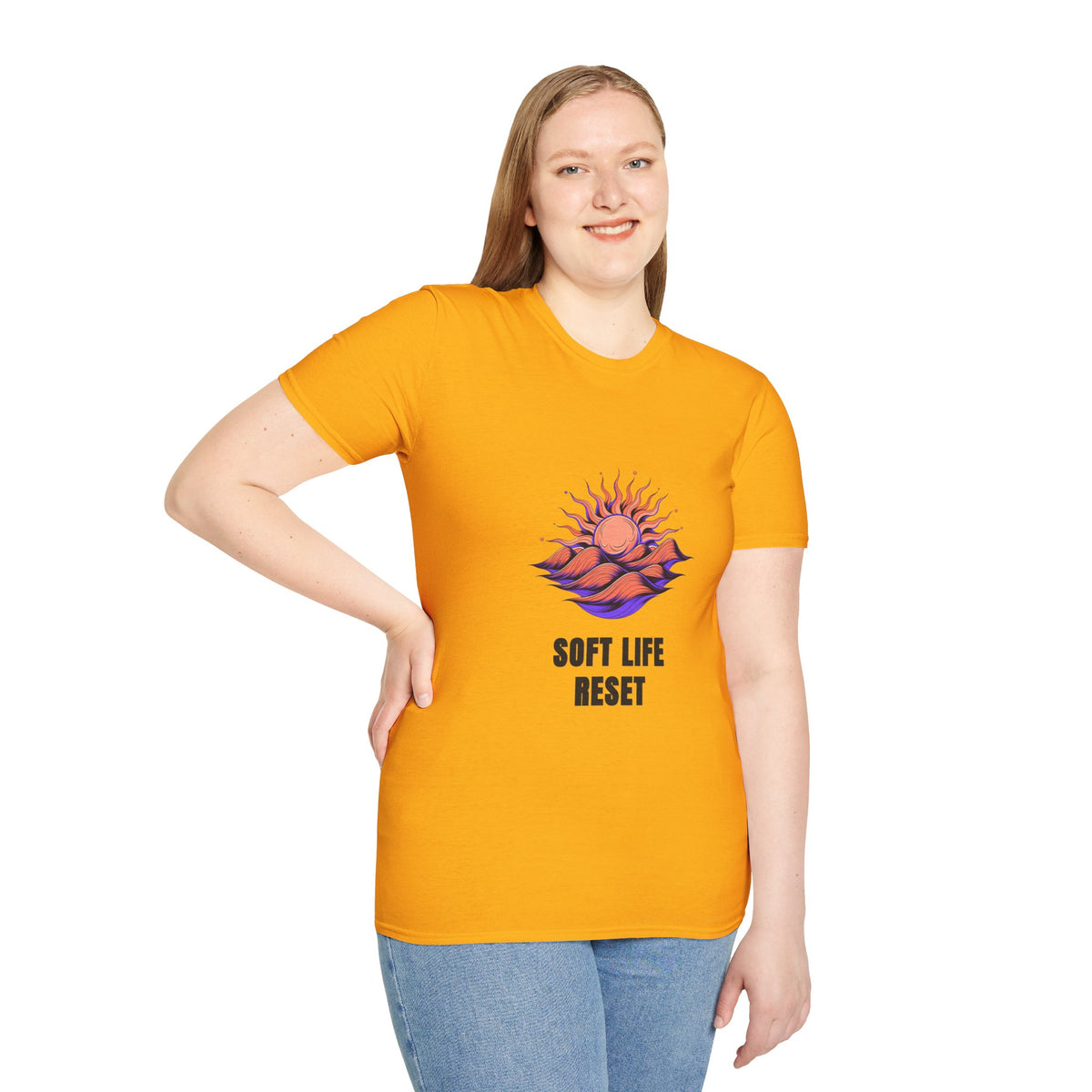 Soft Life Reset T-Shirt — Sun & Waves Graphic Tee - Trending Now - August 2026