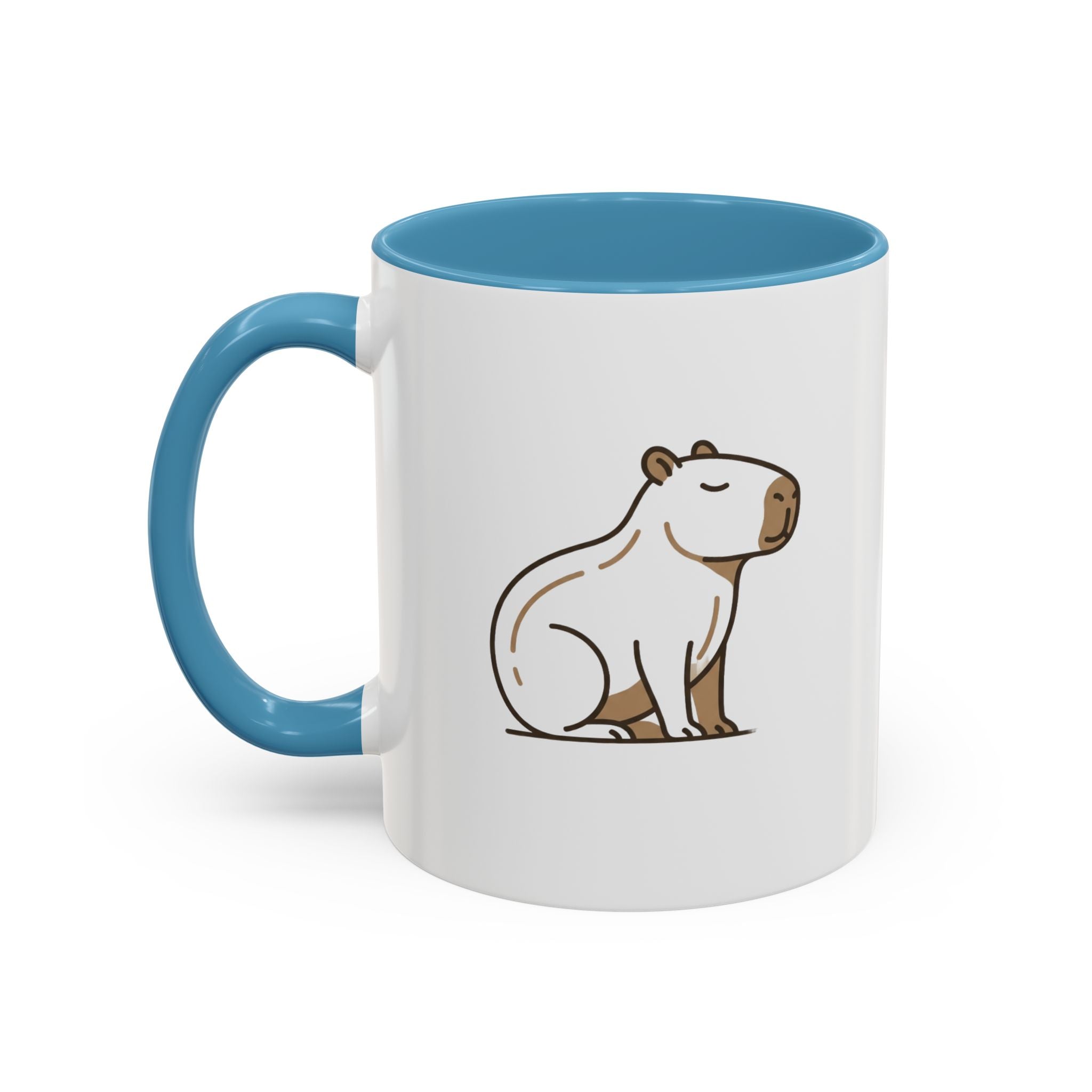 Funny Capybara Coffee Mug — Cute Relaxed Capybara Accent Mug