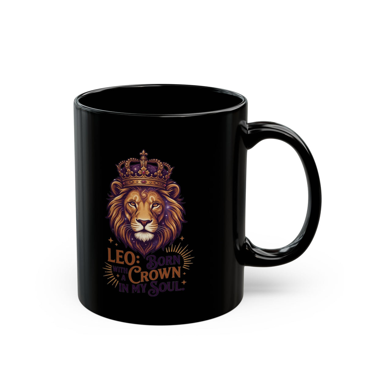 Leo King Crown Mug — Zodiac Lion Coffee Cup for Leo Pride