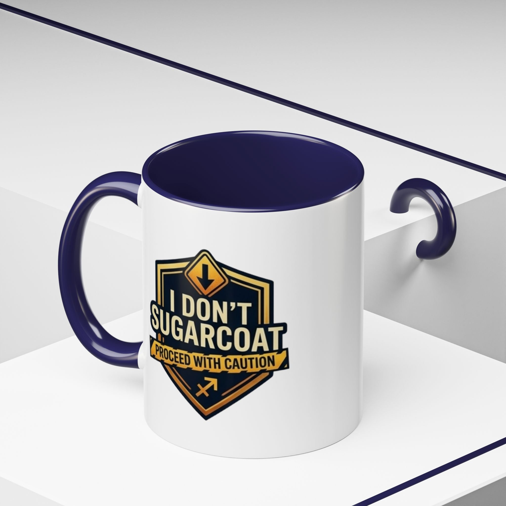 I Don't Sugarcoat Coffee Mug – 'Proceed With Caution' Bold Accent Mug
