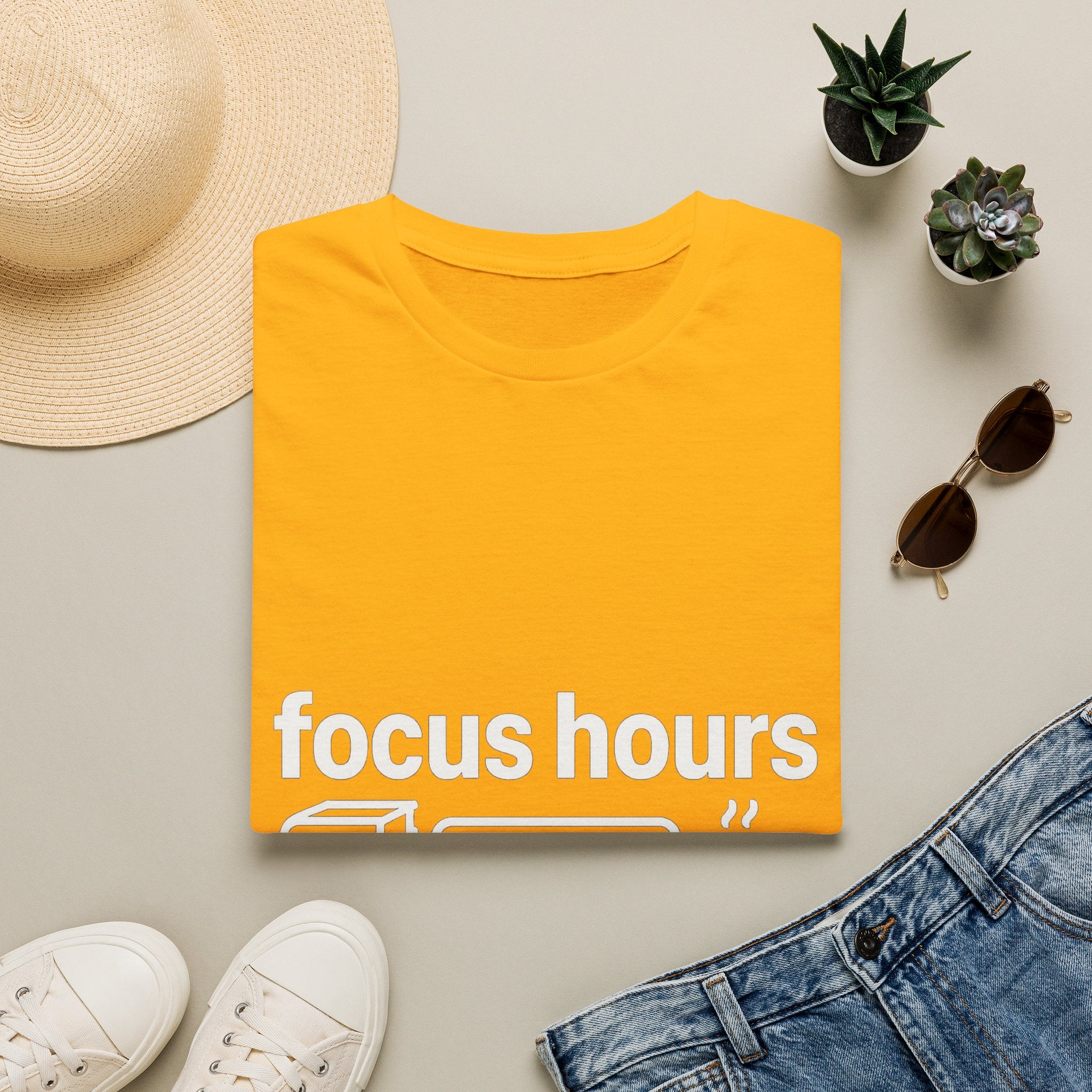 Focus Hours T-Shirt — "Focus Hours Currently Loading" Graphic Tee for Productivity & Remote Work - Trending Now - August 2026 Trends - Everyday T-Shirt