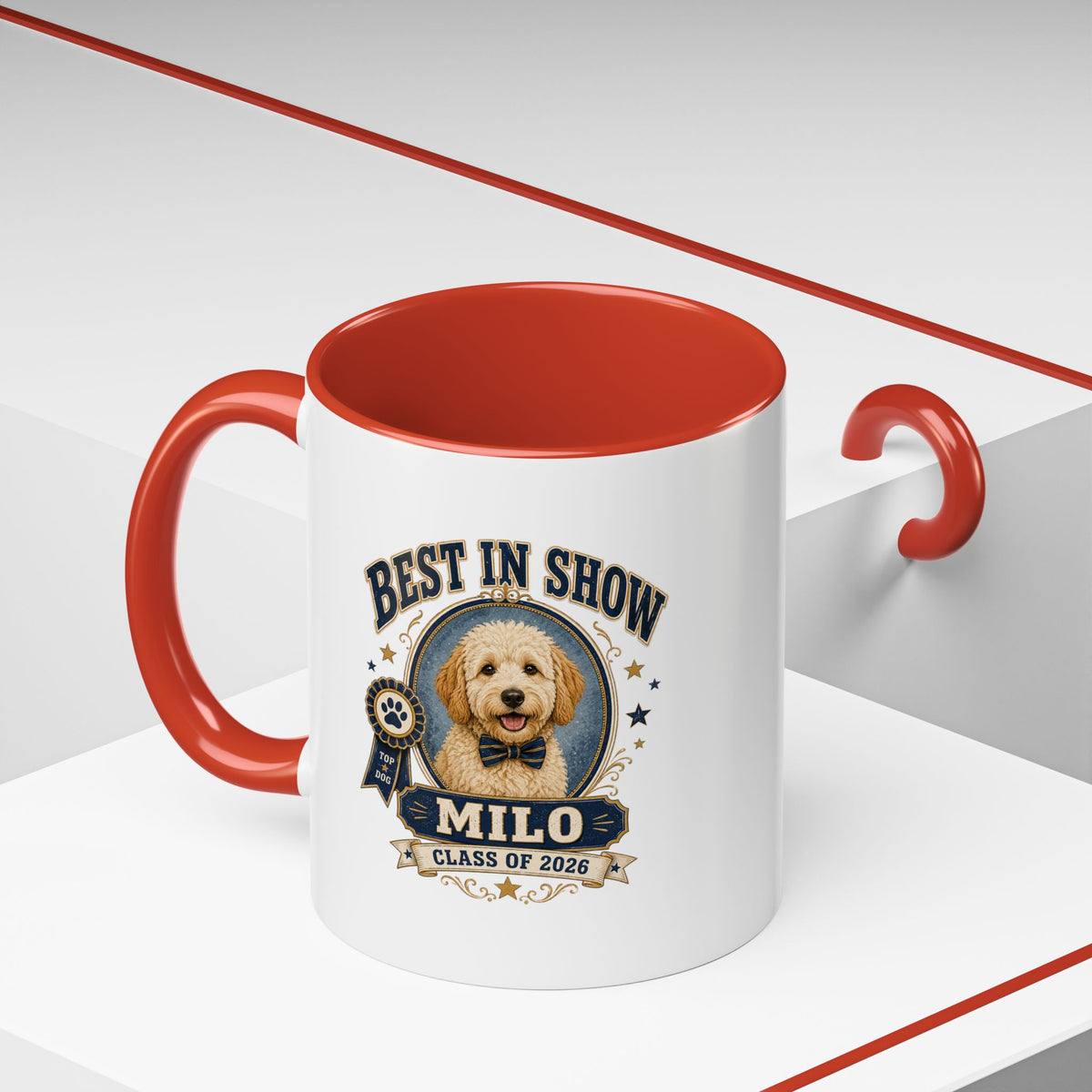 Milo Bailey Dog Dad Mom Best in Show Milo Dog Coffee Mug — Class of 2026 Accent Mug