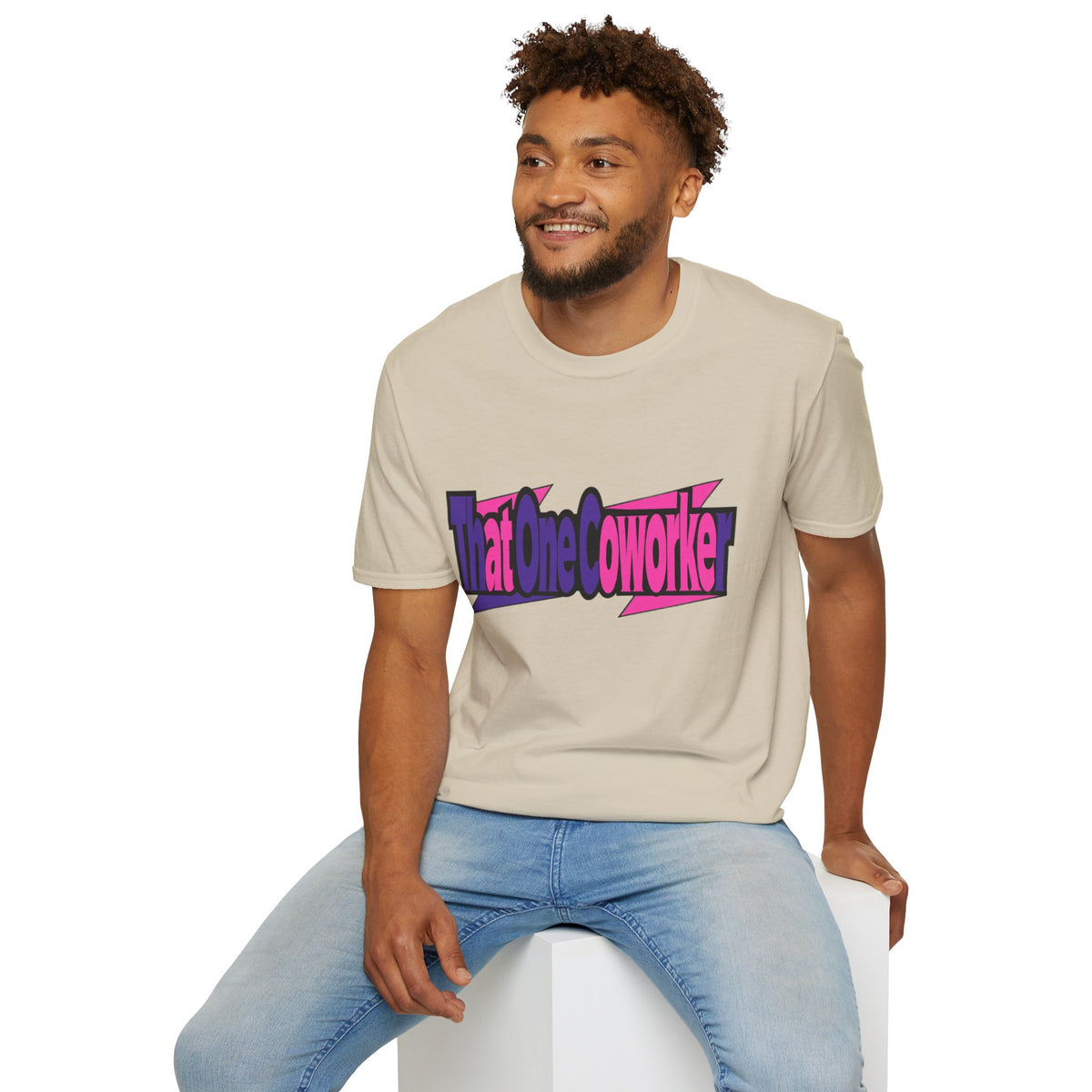 T-Shirt — Retro Pink & Purple 'That One Coworker' Graphic Tee - Trending Now - August 2026