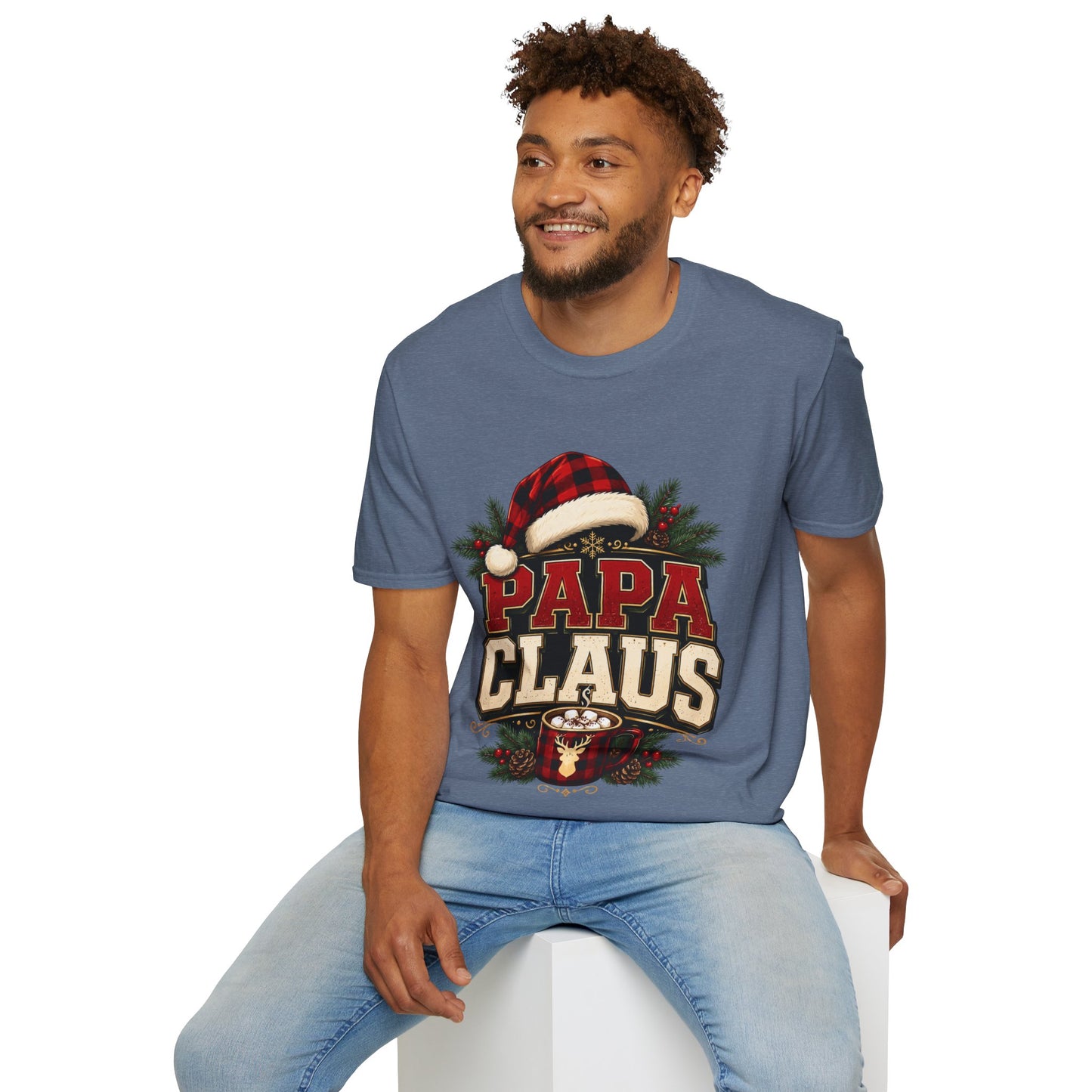 Papa Claus T-Shirt — Festive Holiday Dad Christmas Tee