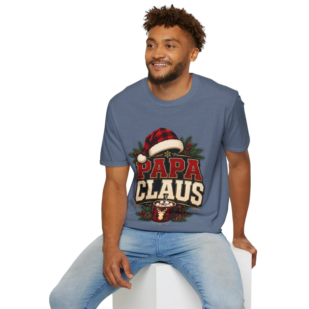 Papa Claus T-Shirt — Festive Holiday Dad Christmas Tee