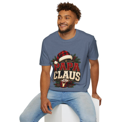 Papa Claus T-Shirt — Festive Holiday Dad Christmas Tee