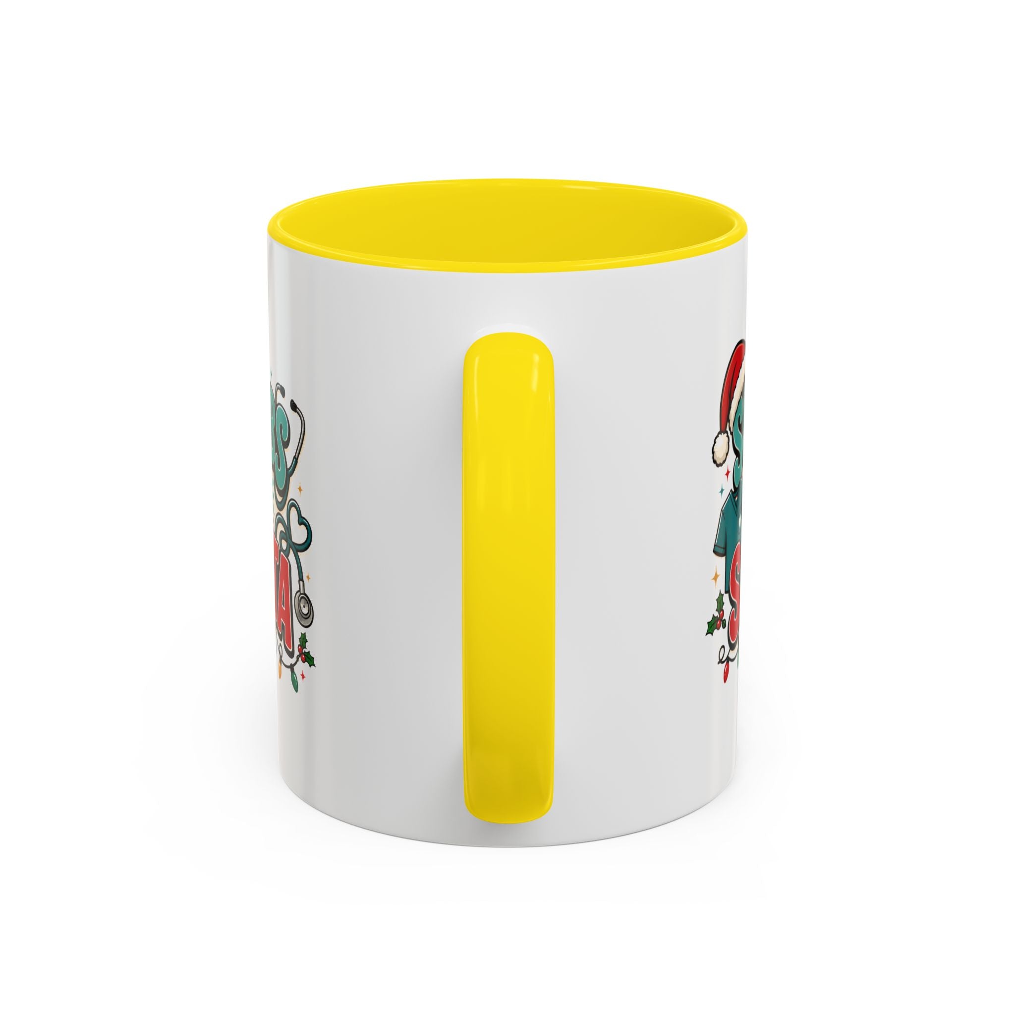 Modern Day Christmas Scrubs and Santa Coffee Mug — Funny Christmas Nurse Gift