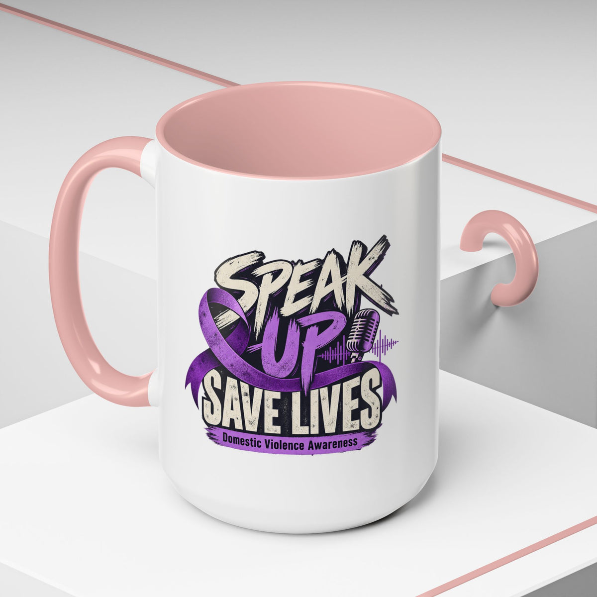Speak Up Save Lives Domestic Violence Awareness Coffee Mug