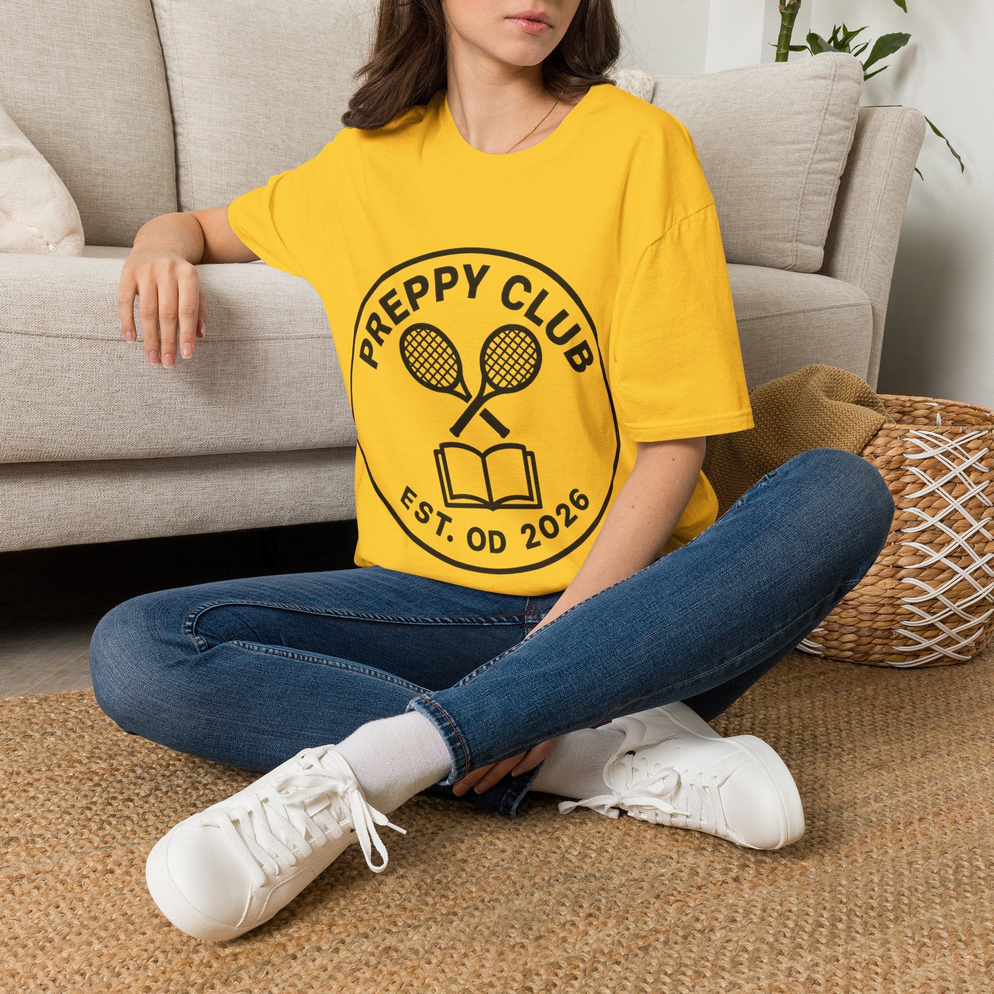 Preppy Club Tennis T‑Shirt — 'Preppy Club' Logo Tee (Est. 2026) - Trending Now - August 2026 Trends - Everyday Sporty T-shirt