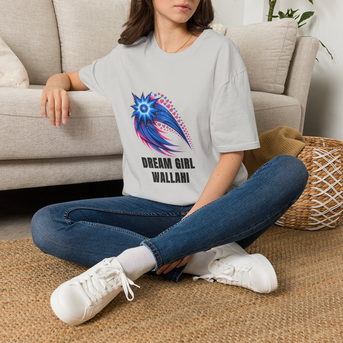 Dream Girl T-Shirt — Blue Starburst Heart Graphic ("Dream Girl Wallah") - Trending Now - August 2026
