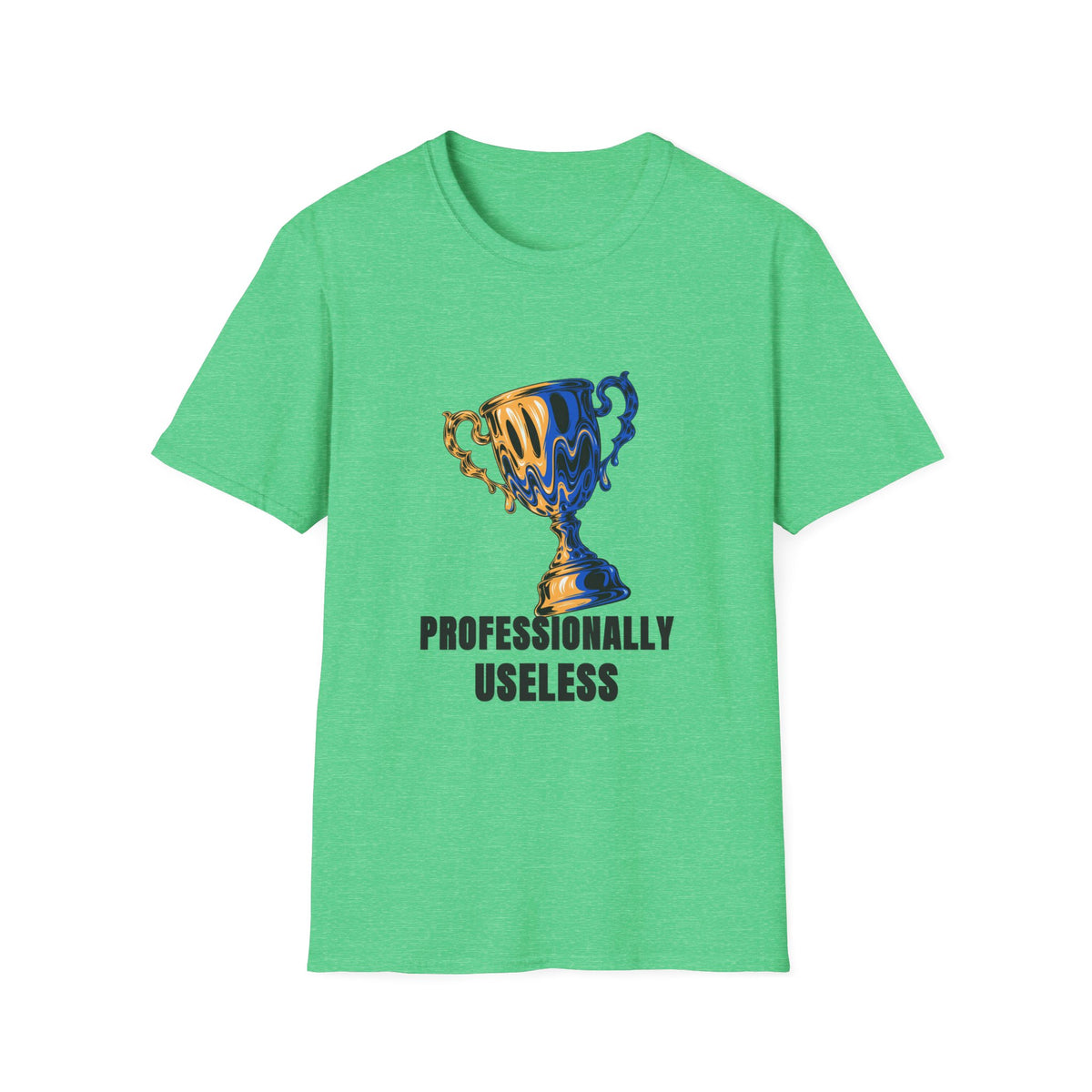 Professionally Useless T-Shirt — Retro Melting Trophy Graphic Tee - Trending Now - August 2026